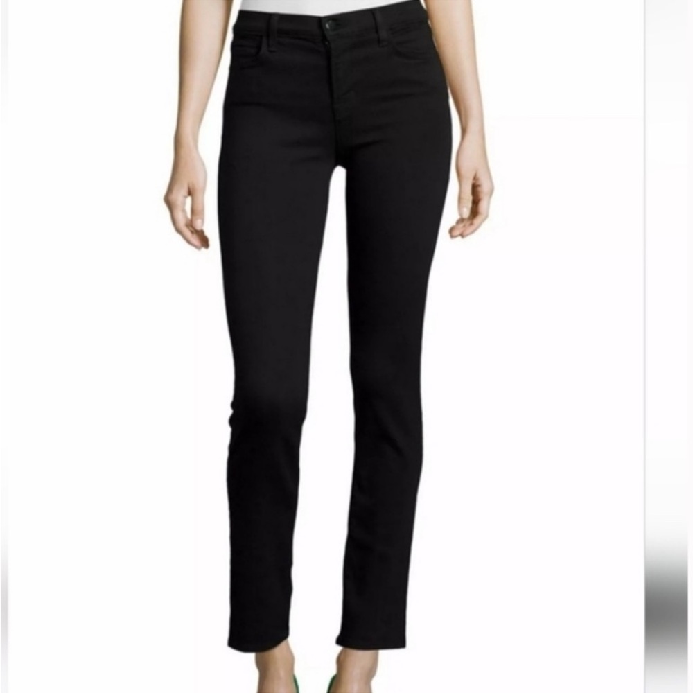 J brand: NWOT Maria Straight Leg Pants in Serious Black. Size 26
